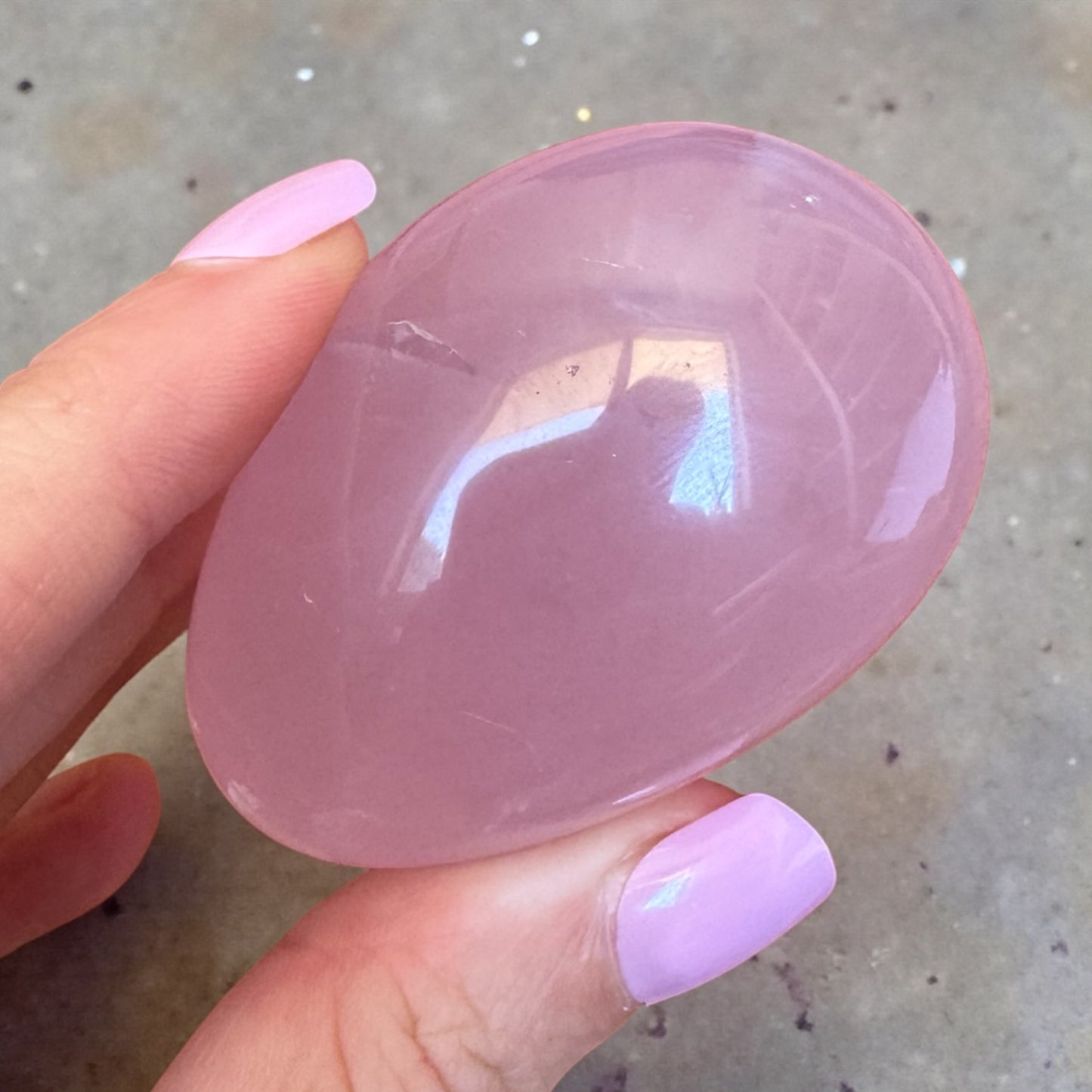 Rose Quartz Palmstone (g)