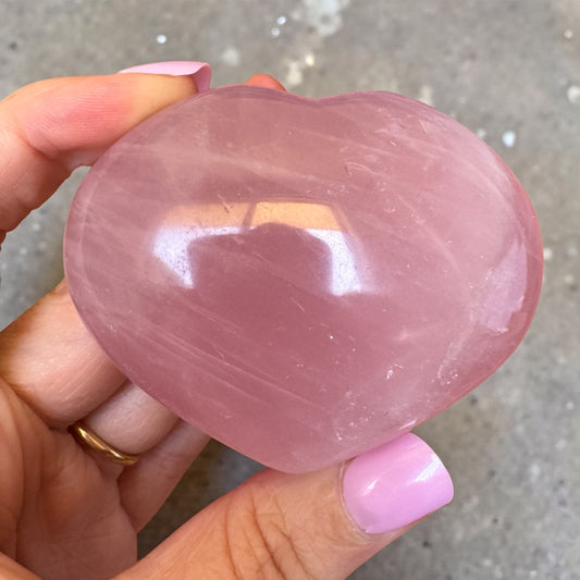 Rose Quartz Heart Carving