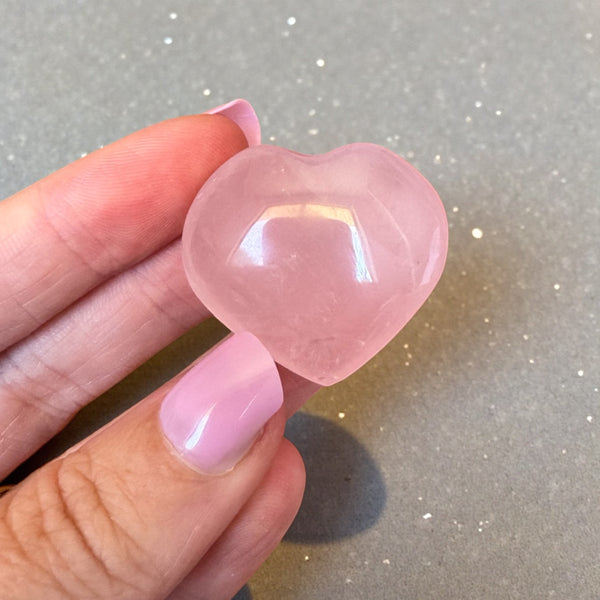 Rose Quartz Heart Carving