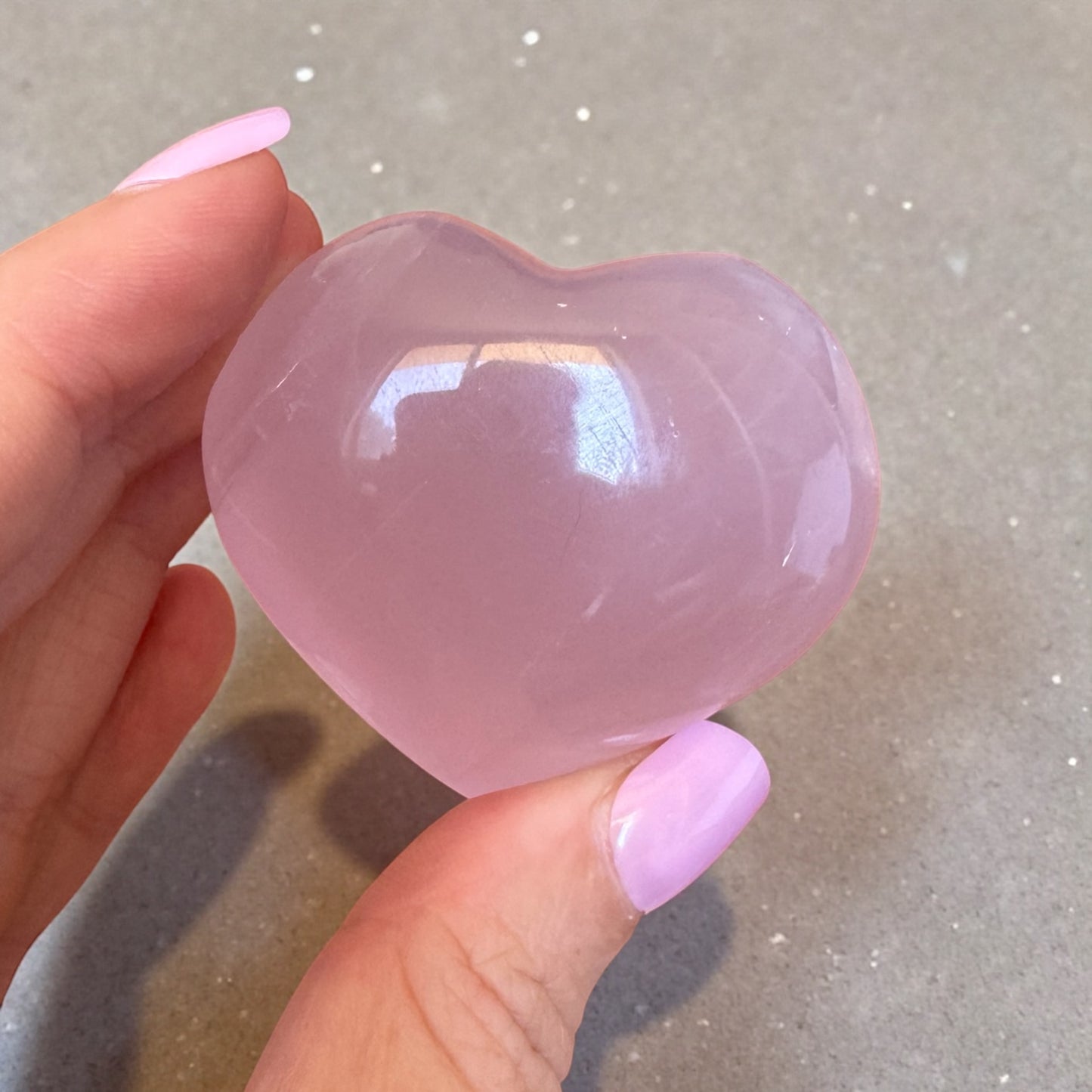 Rose Quartz Heart Carving