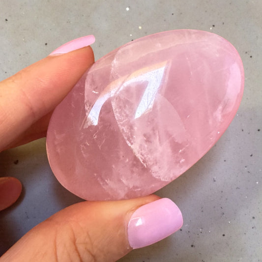 Rose Quartz Palmstone (b)