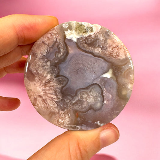 Flower Agate Trinket Dish 5.5cm