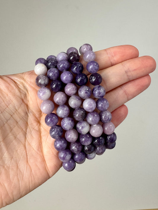 Lepidolite 8mm Bead Bracelet