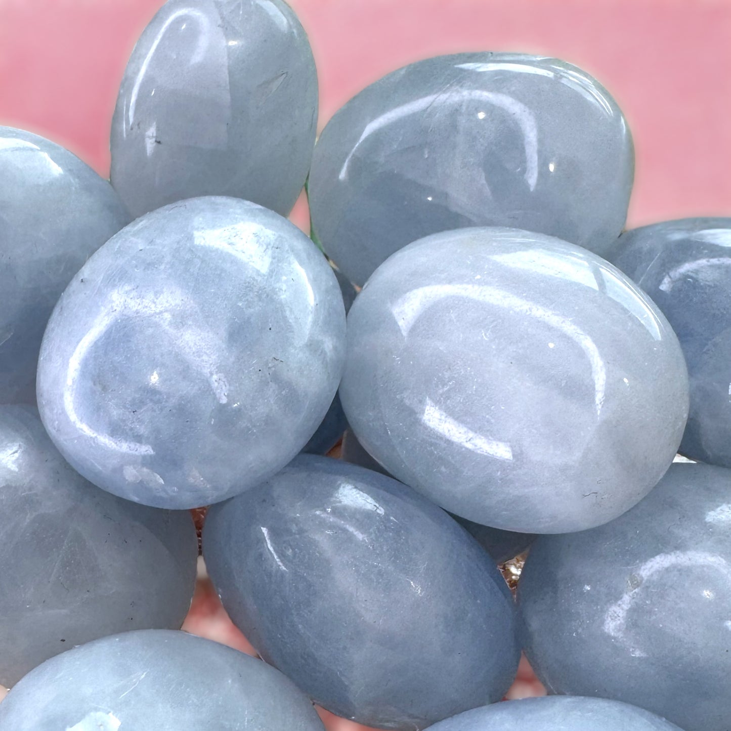 Blue Clacite Tumbles | Intuitively Chosen