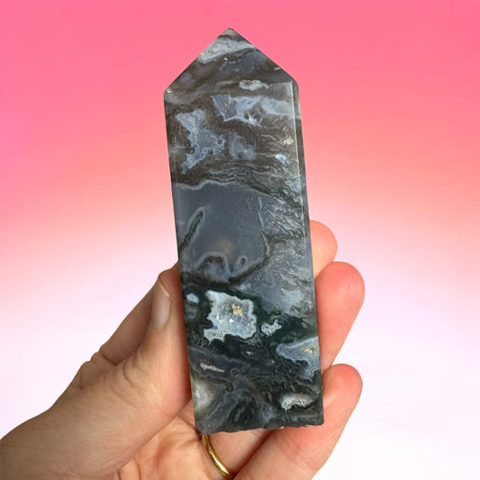 Moss Agate Point 8.5cm