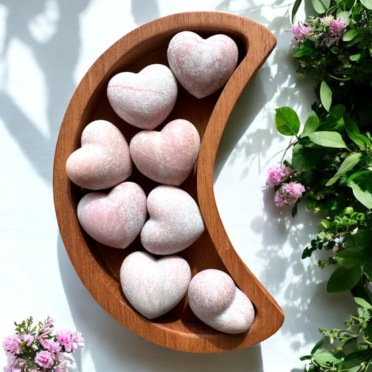 Puffy Pink Opal Heart | Intuitively Chosen