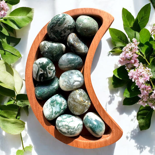 Moss Agate Tumbles