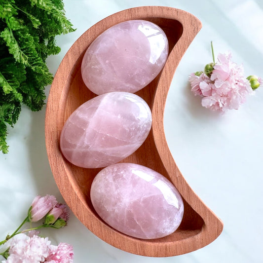Rose Quartz Palmstones | Intuitively Chosen