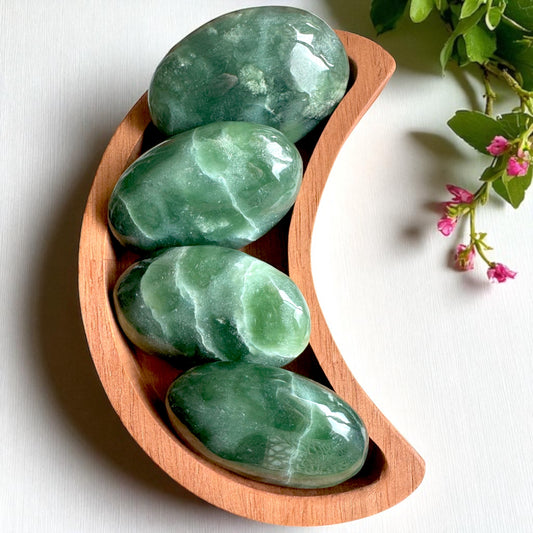 Grape Serpentine Palmstones | Intuitively Chosen