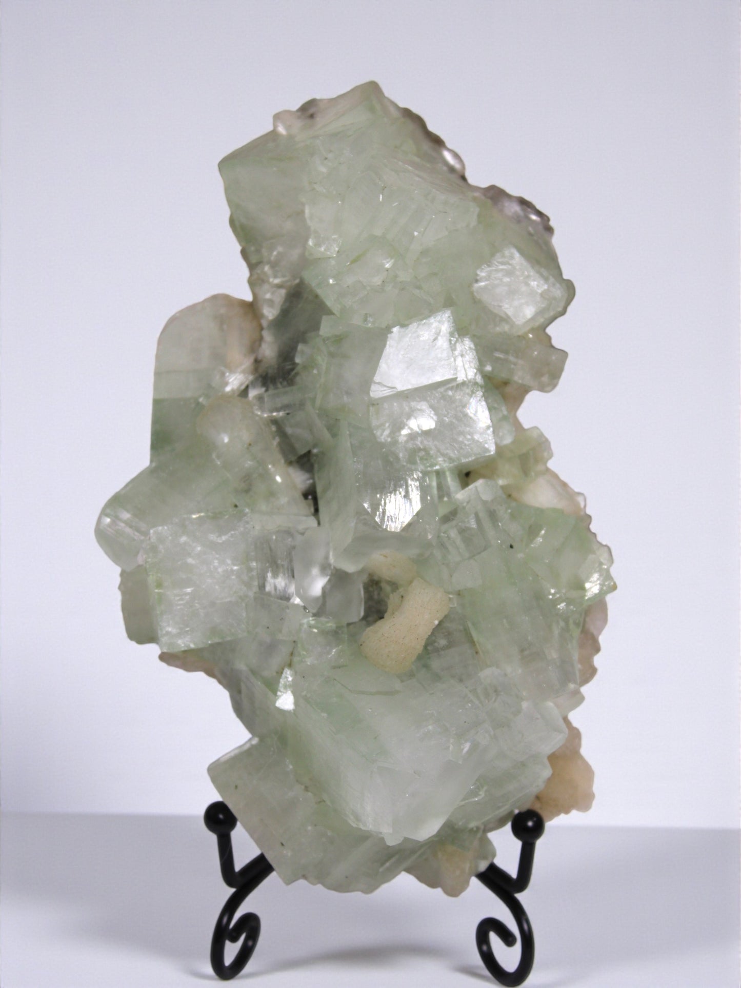 Sea Foam Green Apophyllite with Peach Silbite Specimen