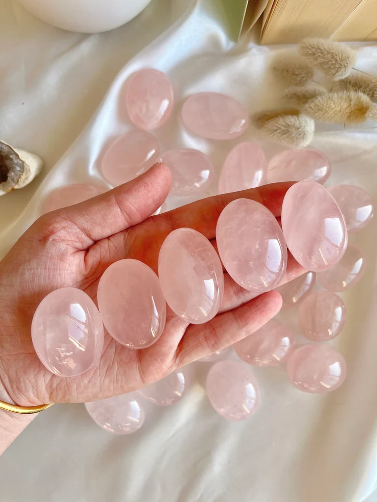 Rose Quartz Tumbles/Mini Palms